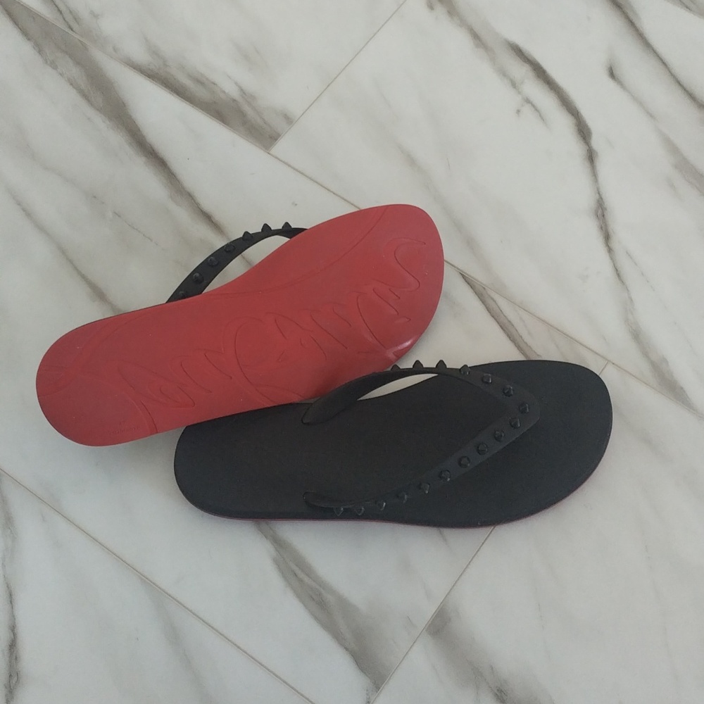 Christian Louboutin Loubi Flip Slides
